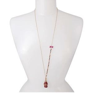 🆕NEW YEARS EVE BETSEY JOHNSON CHAMPAGNE BOTTLE NECKLACE